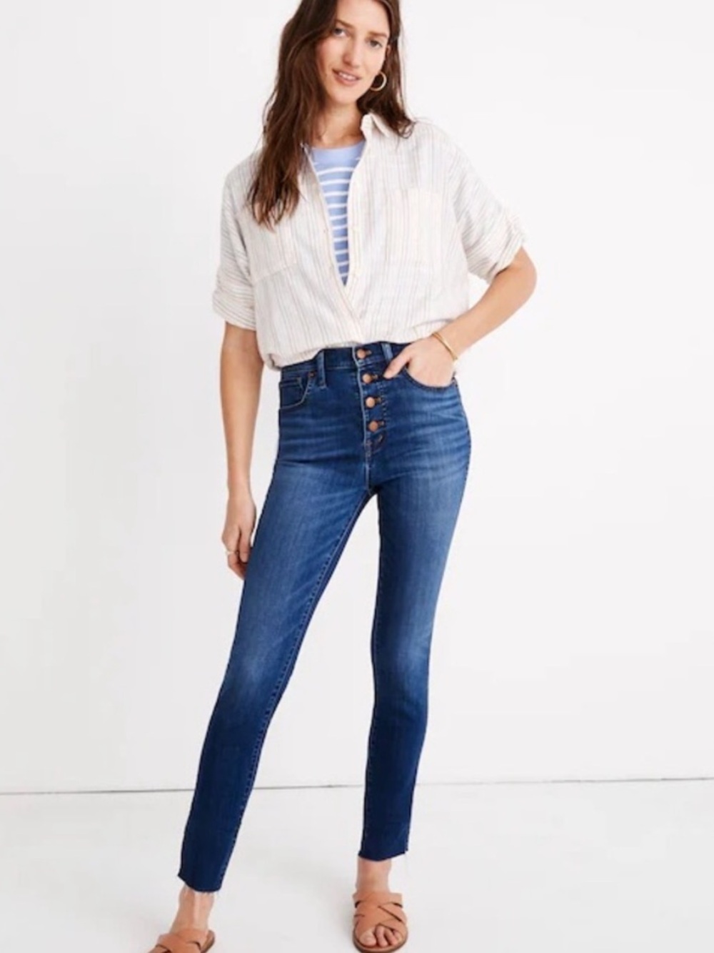 Madewell | (sz 28) “10” High-Rise Skinny Crop”